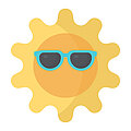 icone soleil jaune avec lunette