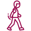 Icone décorative homme qui marche 