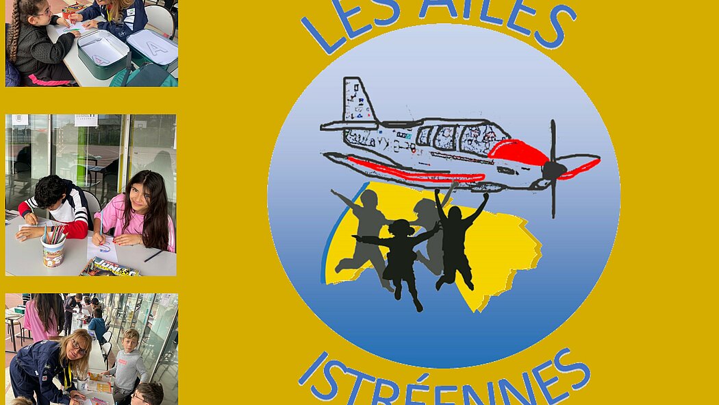 illustration avec logo de l'association les ailes istréennes