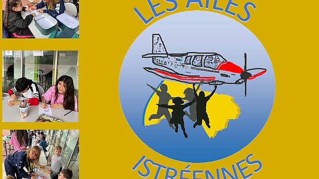 illustration avec logo de l'association les ailes istréennes