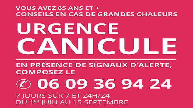 Infographie rose plan canicule 