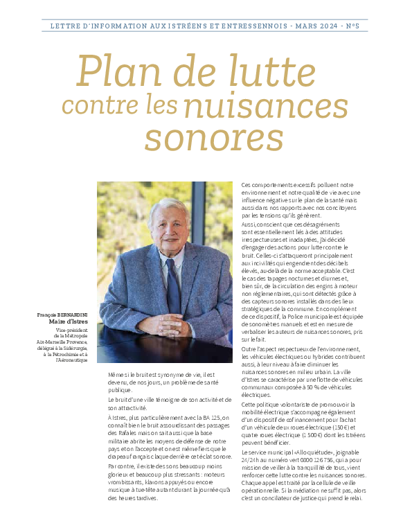 LETTRE DU MAIRE à télécharger mars 2024 