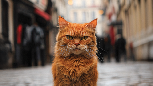 photo de chat rouc en colère 
