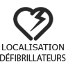 Liste des emplacements des défibrillateurs