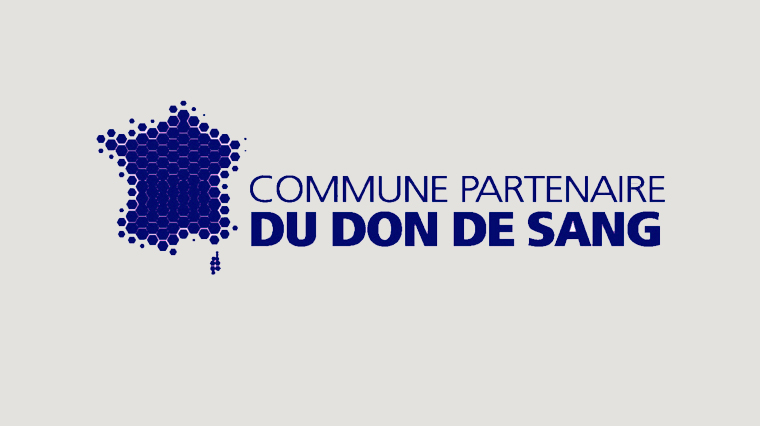 Logo du label COMMUNE PARTENAIRE DON DE SANG  - lien vers le site Internet 
